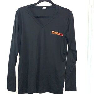 Sport-Tek Ladies XL Coveris Black V-Neck Long Sleeve Shirt Set 2